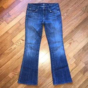 7 For All Mankind flared “A” pocket jeans. Size 27